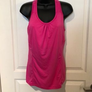 Pink workout top with built in bra!!